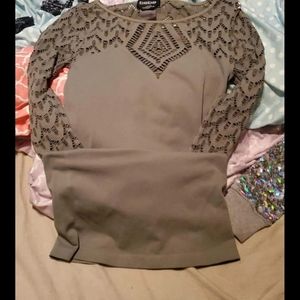 Bebe military bodycon dress